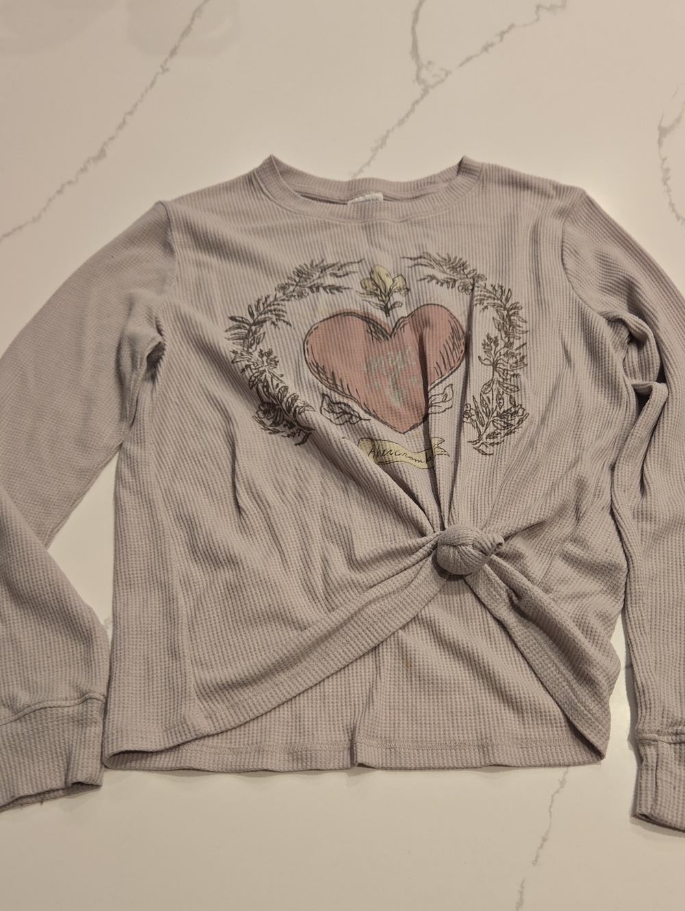 Abercrombie Kids Waffle Knit Top in Light Lavender